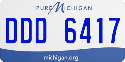MI license plate DDD6417