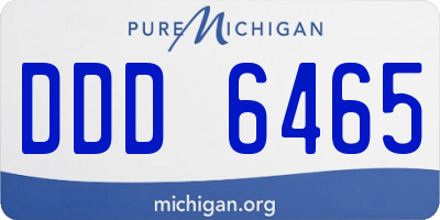 MI license plate DDD6465