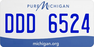 MI license plate DDD6524