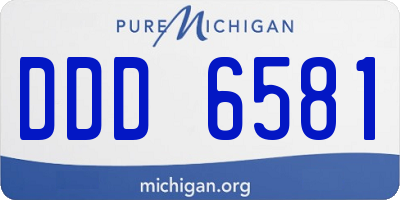 MI license plate DDD6581