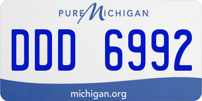 MI license plate DDD6992