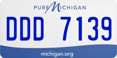 MI license plate DDD7139