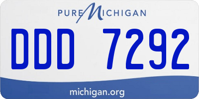 MI license plate DDD7292