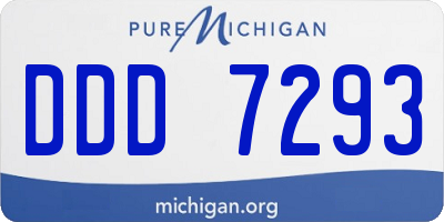 MI license plate DDD7293