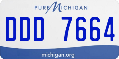 MI license plate DDD7664