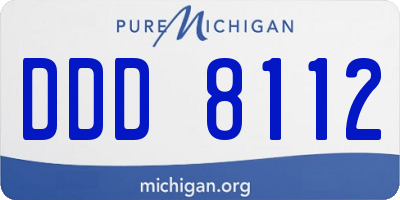 MI license plate DDD8112