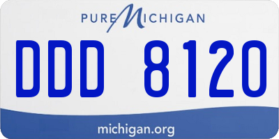 MI license plate DDD8120