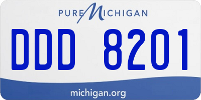 MI license plate DDD8201