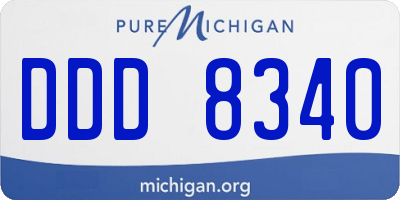 MI license plate DDD8340