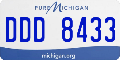 MI license plate DDD8433