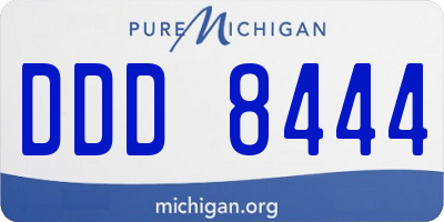 MI license plate DDD8444