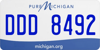 MI license plate DDD8492