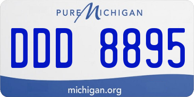 MI license plate DDD8895