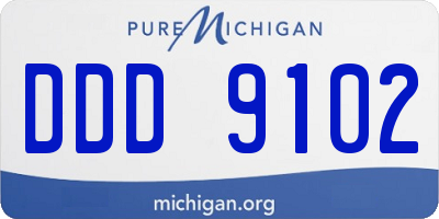 MI license plate DDD9102