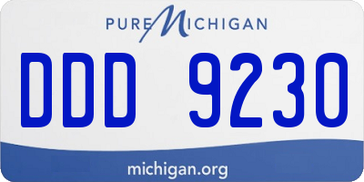 MI license plate DDD9230