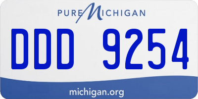 MI license plate DDD9254
