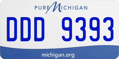 MI license plate DDD9393