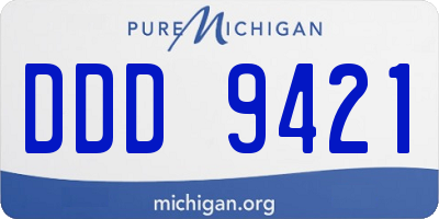 MI license plate DDD9421