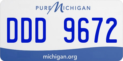 MI license plate DDD9672