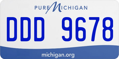 MI license plate DDD9678