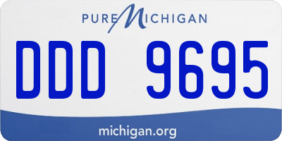 MI license plate DDD9695