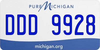 MI license plate DDD9928