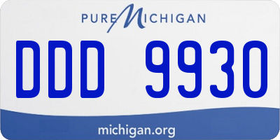 MI license plate DDD9930