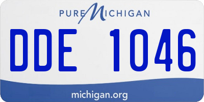 MI license plate DDE1046