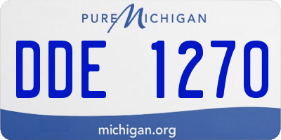 MI license plate DDE1270