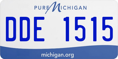 MI license plate DDE1515