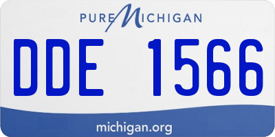 MI license plate DDE1566