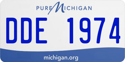 MI license plate DDE1974