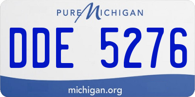 MI license plate DDE5276