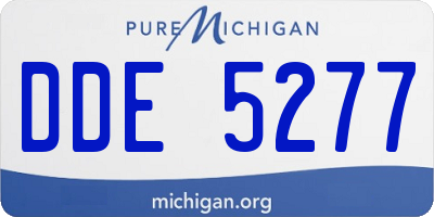 MI license plate DDE5277