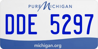 MI license plate DDE5297