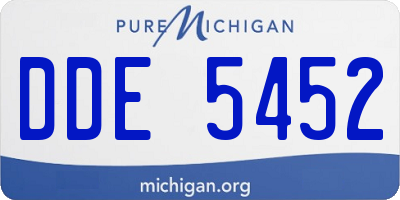 MI license plate DDE5452