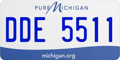 MI license plate DDE5511