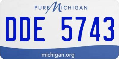 MI license plate DDE5743