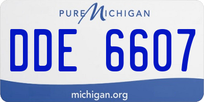 MI license plate DDE6607