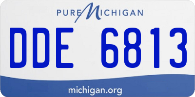 MI license plate DDE6813
