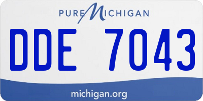 MI license plate DDE7043