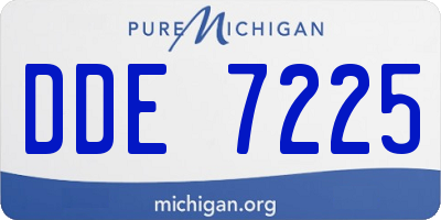MI license plate DDE7225