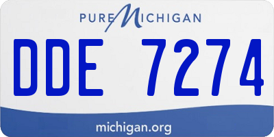 MI license plate DDE7274