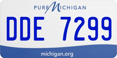 MI license plate DDE7299