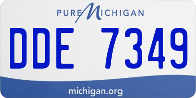 MI license plate DDE7349