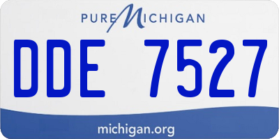 MI license plate DDE7527