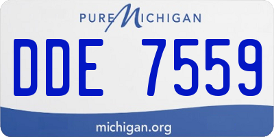 MI license plate DDE7559