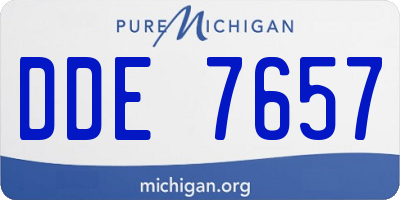 MI license plate DDE7657