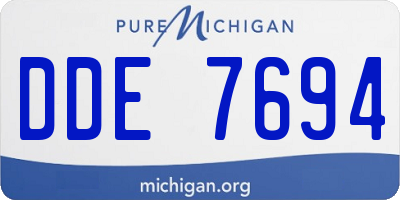 MI license plate DDE7694