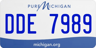 MI license plate DDE7989